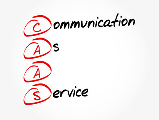 Poster - caas - communication as a service acronym, business concept background