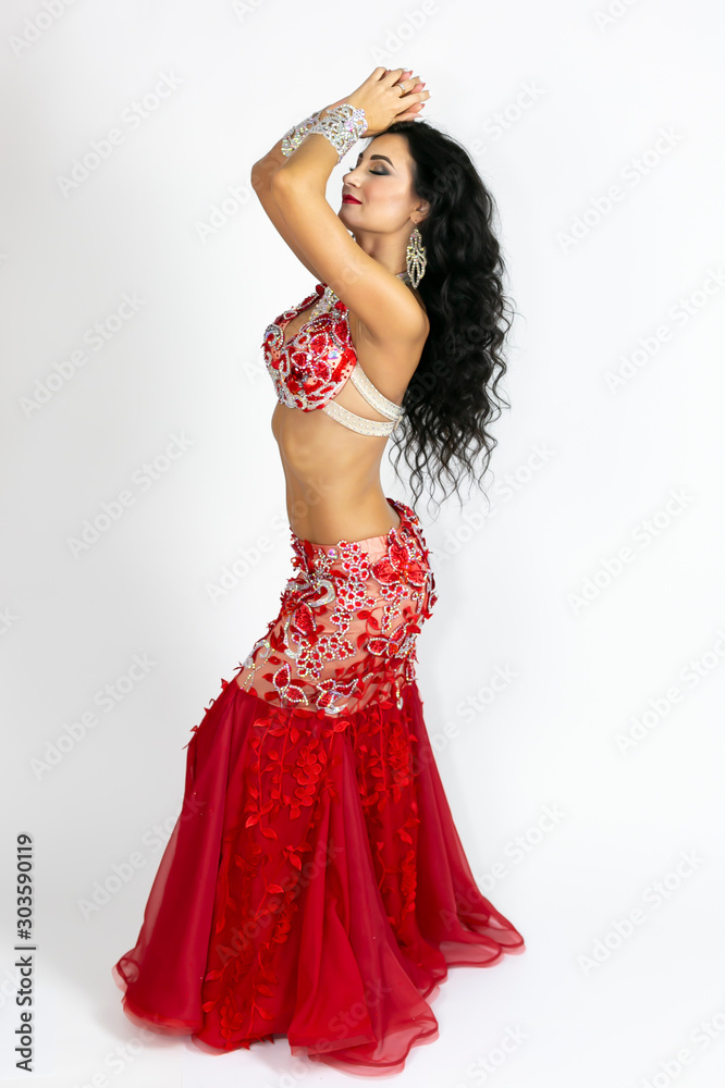 open lace back dress Long Sleeves Dark Red Lace Mermaid Jersey Prom Dresses, PD0982 – SofieBridal main image 1