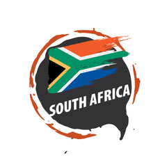 Wall Mural - south africa flag, vector illustration on a white background