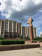 Parlament von Transnistrien mit Statue von Lenin, Tiraspol