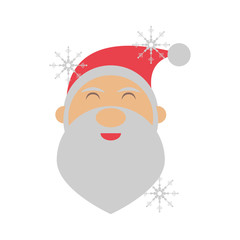 Sticker - merry christmas santa claus head character