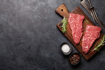 Wall Mural - Raw marbled beef steak