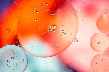 Poster - Abstract colorful background. Oil and water drops. Rainbow blurred texture. 3d Render illustration