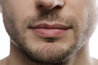 Leinwandbild Motiv Close-up of male chin