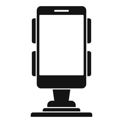 Poster - Business phone holder icon. Simple illustration of business phone holder vector icon for web design isolated on white background