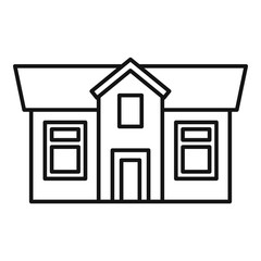 Poster - cottage house icon. outline cottage house vector icon for web design isolated on white background