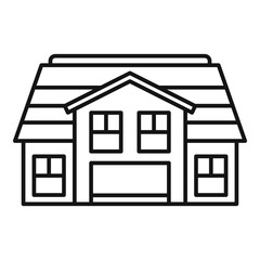 Poster - Window cottage icon. Outline window cottage vector icon for web design isolated on white background