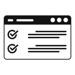 Poster - Web checklist icon. Simple illustration of web checklist vector icon for web design isolated on white background