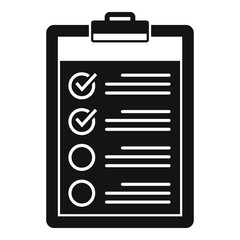 Poster - checklist icon. simple illustration of checklist vector icon for web design isolated on white backgr