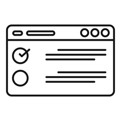 Poster - web checklist icon. outline web checklist vector icon for web design isolated on white background
