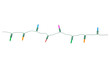 © Achira22 - String of Christmas lights isolated on white background With clipping path.