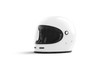 Blank white motorcycle helmet with glass mockup isolated