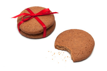 gingerbread cookies isolated on white background