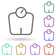 Poster - Scales multi color icon. Simple thin line, outline vector of health icons for ui and ux, website or mobile application
