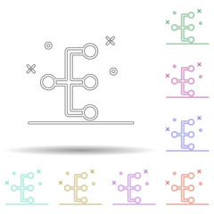 Poster - structural report colored icon. Element of colored business chart icon for mobile concept and web apps. Colored structural report icon can be used for web and mobile on white background