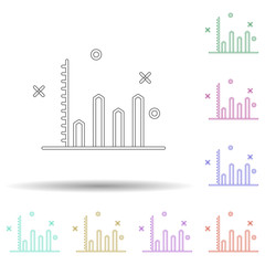 Poster - diagram colored icon. Element of colored business chart icon for mobile concept and web apps. Colored diagram icon can be used for web and mobile on white background