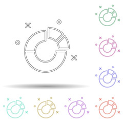 Poster - diagram pie colored icon. Element of colored business chart icon for mobile concept and web apps. Colored diagram pie icon can be used for web and mobile on white background