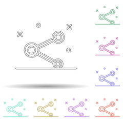 Poster - graphic report colored icon. Element of colored business chart icon for mobile concept and web apps. Colored graphic report icon can be used for web and mobile on white background
