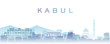 Kabul Transparent Layers Gradient Landmarks Skyline