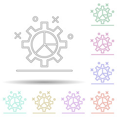 Poster - business report mechanism colored icon. Element of colored business chart icon for mobile concept and web app. Colored business report mechanism icon can be used for web and mobile on white background