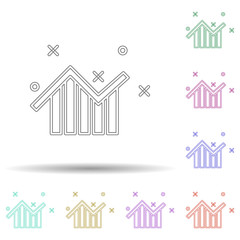 Poster - diagram colored icon. Element of colored business chart icon for mobile concept and web apps. Colored diagram icon can be used for web and mobile on white background
