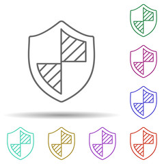 Poster - Anti virus multi color icon. Simple thin line, outline vector of security icons for ui and ux, website or mobile application