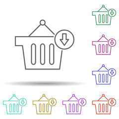 Poster - Store sign multi color icon. Simple thin line, outline vector of security icons for ui and ux, website or mobile application