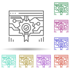 Poster - Website quality multi color icon. Simple thin line, outline vector of web development icons for ui and ux, website or mobile application