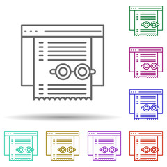 Poster - Content outline multi color icon. Simple thin line, outline vector of web development icons for ui and ux, website or mobile application