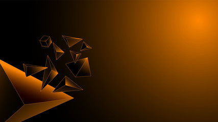 Poster - Modern polygonal gradient orange background illustration. Use for modern design, cover, template, decorated, brochure, flyer