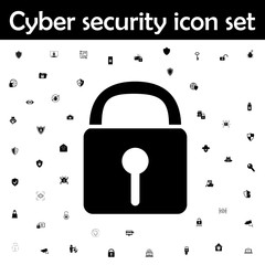 Poster - Lock icon. Cyber security icons universal set for web and mobile