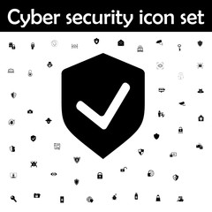 Poster - Shield check icon. Cyber security icons universal set for web and mobile