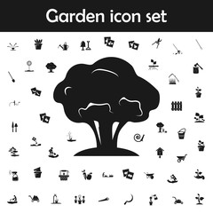 Poster - Tree silhouette icon. Garden icons universal set for web and mobile
