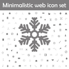 Poster - Snowflake icon. Web, minimalistic icons universal set for web and mobile