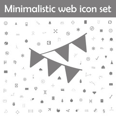 Poster - Garlands icon. Web, minimalistic icons universal set for web and mobile
