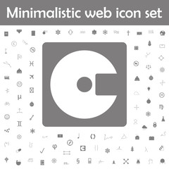 Poster - Hard drive disk icon. Web, minimalistic icons universal set for web and mobile