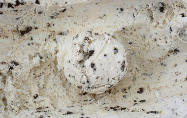 surface ice cream cookies & cream, food concept, blank for design..