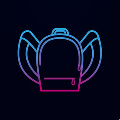 Poster - Backpack line nolan icon. Simple thin line, outline vector of education icons for ui and ux, website or mobile application