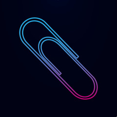 Poster - paper clip nolan icon. simple thin line, outline vector of education icons for ui and ux, website or