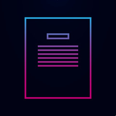 Poster - Notebook vector nolan icon. Simple thin line, outline vector of education icons for ui and ux, website or mobile application