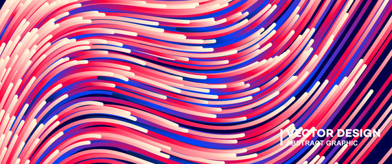 Poster - Abstract colorful lines vector background, stylish color background illustration	