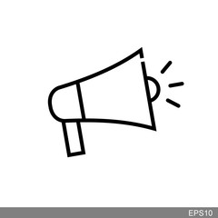 flat megaphone icon.vector Illustration symbol, eps 10