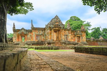Ancient Khmer Temple Prasat Muang Tam In Thailand.