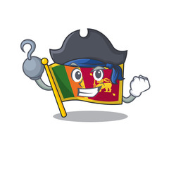 Sticker - Mascot flag sri lanka with in pirate character