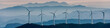 Leinwandbild Motiv Renewable energy, wind energy with windmills