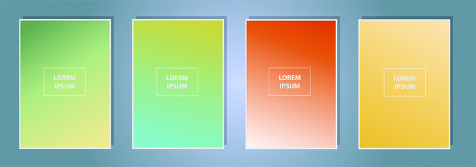 Fototapete - Modern vector template for cover, poster, brochure, mobile app. Abstract color gradient background