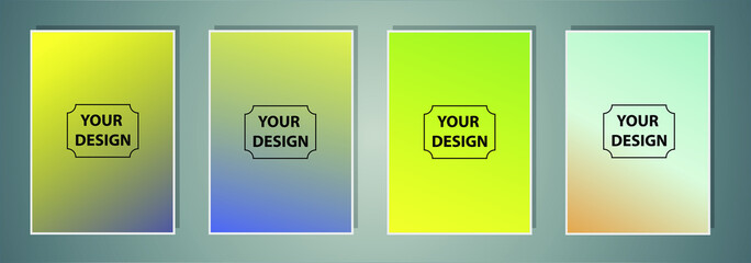 Fototapete - Modern vector template for cover, poster, brochure, mobile app. Abstract color gradient background