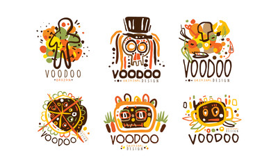 Canvas Print - Voodoo and Magic Labels Design Vector Set