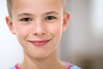 Wall Mural - Close up portrait of cute child boy.