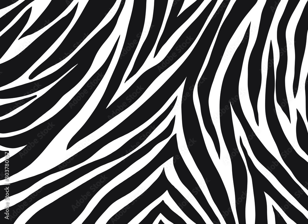 zebra pattern. vector Animals background - obrazy, fototapety, plakaty 